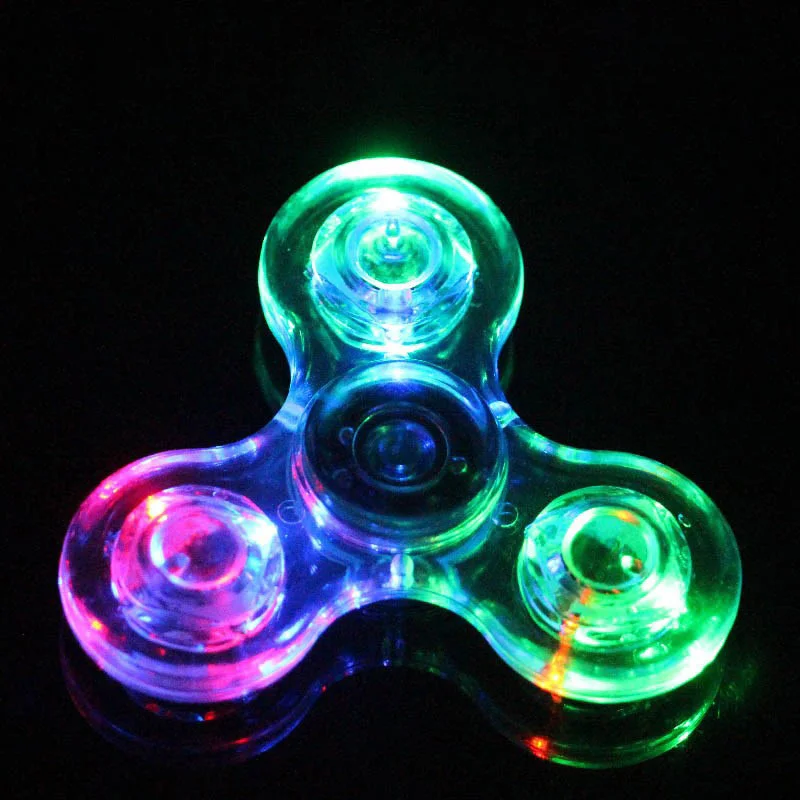 Fidget Hand LED Stress Relief Toy Colorful Anti Stress Toys Hand Spinner for Kids and Adult