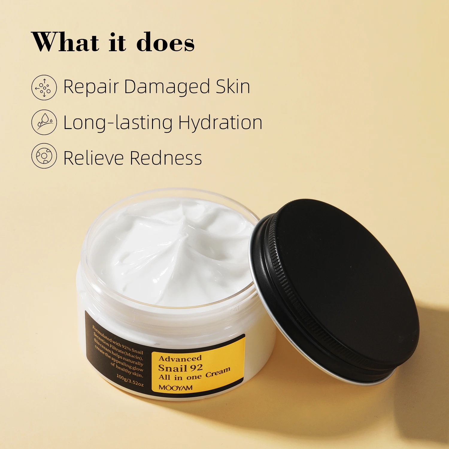 Wholesale Repairing Snail Face Cream Snail Moisturizer Whitening Anti Aging Blemishes Fine Lines Pores Shrink Snail Mucin Cream