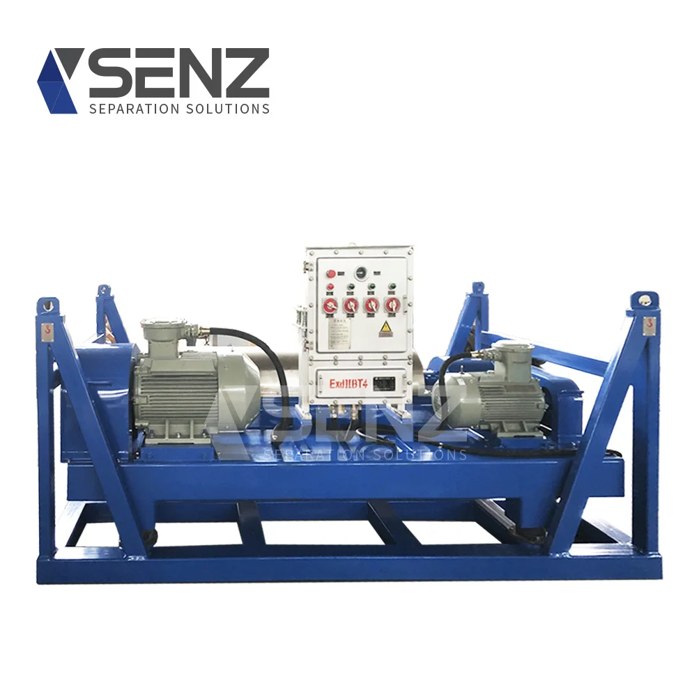 Oilfield Sludge Separator Centrifuge Manufacturer Drilling Mud Decanter Centrifuge With Equipped Explosion-Proof Device