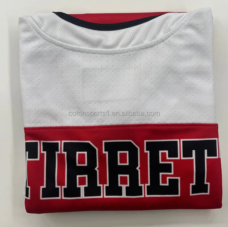 New Arrival Sublimation Print Custom Hockey Referee Team Set Embroidery Tackle Twill Wild Hockey Jerseys Made in China