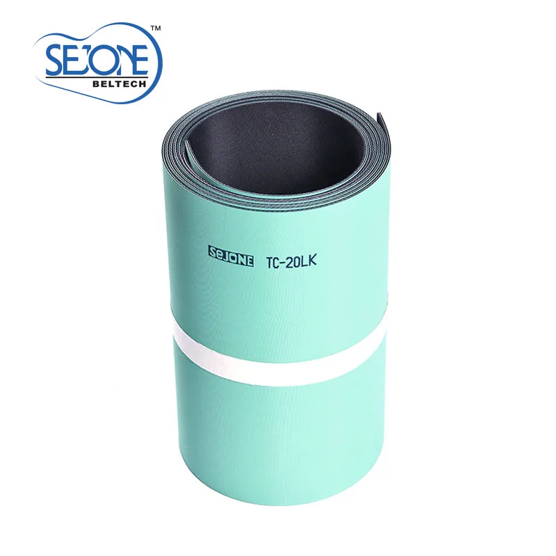 
2.0mm thickness light green / black color energy saving low elongation TC series belt 
