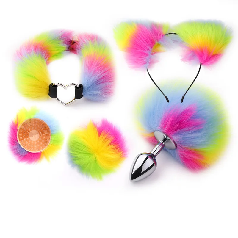 Fox Tail Sexy Metal Anal Butt Plug Women Role Play Adult Sm Game Anal Toys for Gay