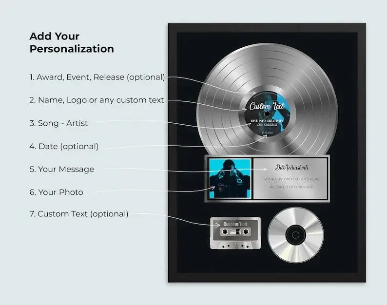 Factory wholesale with cushion color acrylic cover box photo frame installation vinyl record