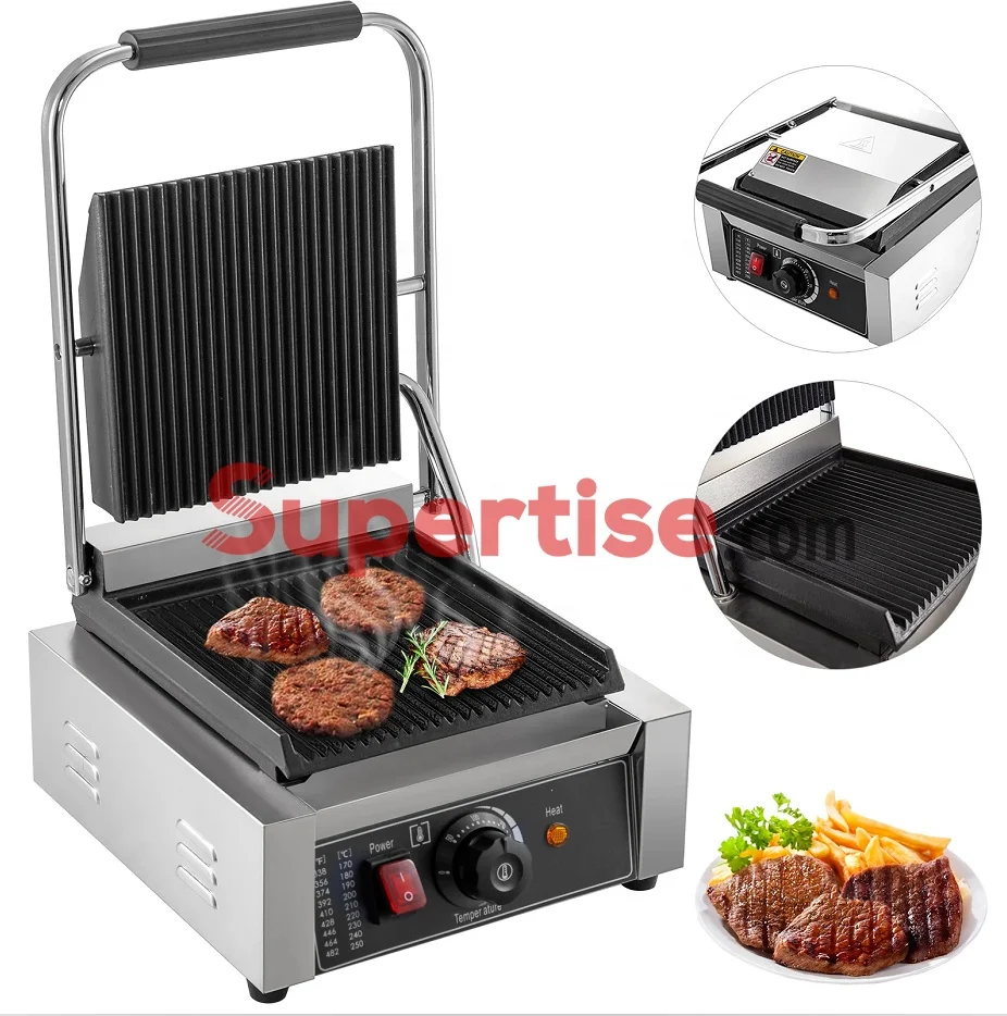 Restaurant Kitchen Equipment Supertise Snack food panini press grill /best quality panini grill sandwich maker /professional panini maker electric grill