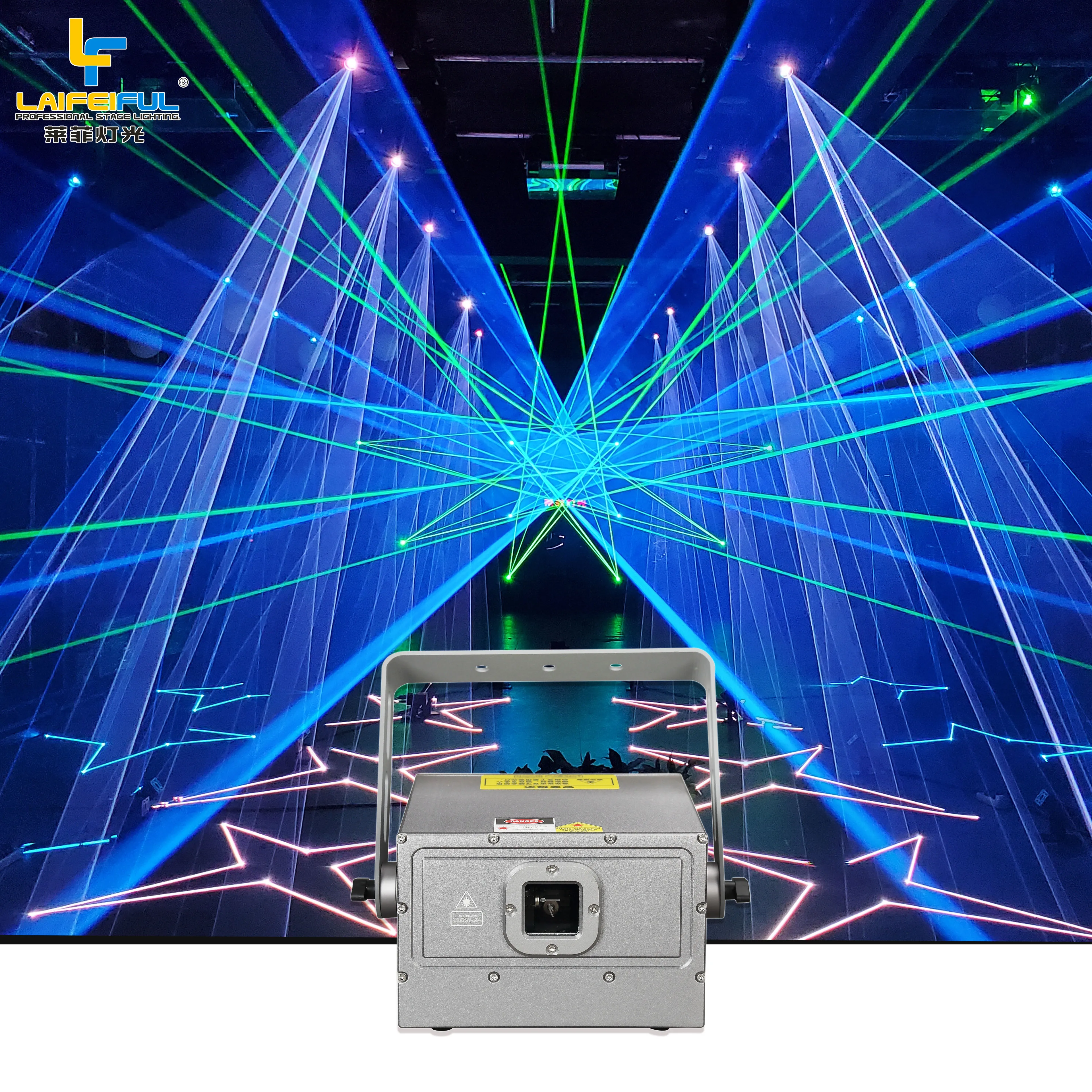 RGB Full Color Animation Laser Projector IP65 Christmas Bar Stage DJ Disco 5W Laser Light