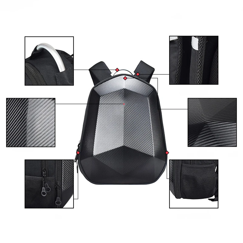 Водонепроницаемый расширяемый противокражный твердый мотоциклетный рюкзак сумка для шлема мотоцикла