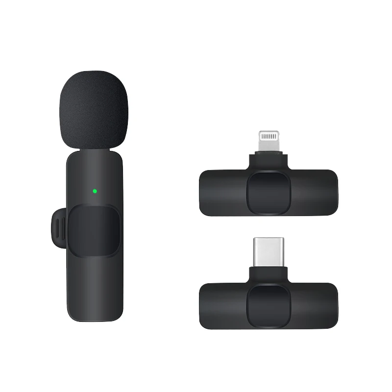 Selead Wireless Lavalier Microphone Portable Audio Video Recording Mic for iPhone Android Live Broadcast Gaming Phone microphone