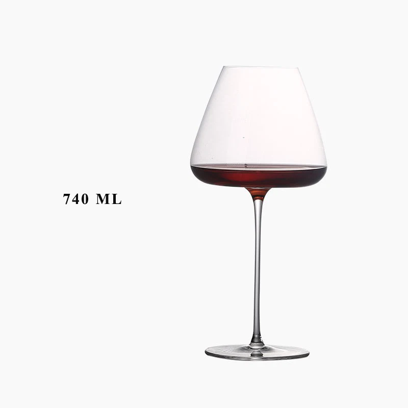 Wholesale Hotel Restaurant Transparent Drinking Glasses Handmade Crystal Clear Large Capacity Wine Glass Goblet