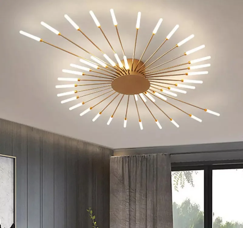 Modern Ceilings Design Firework Pendant Light LED Ceil Decoration Chandelier For Hotel Living Room Home Lighting Ceiling Lights