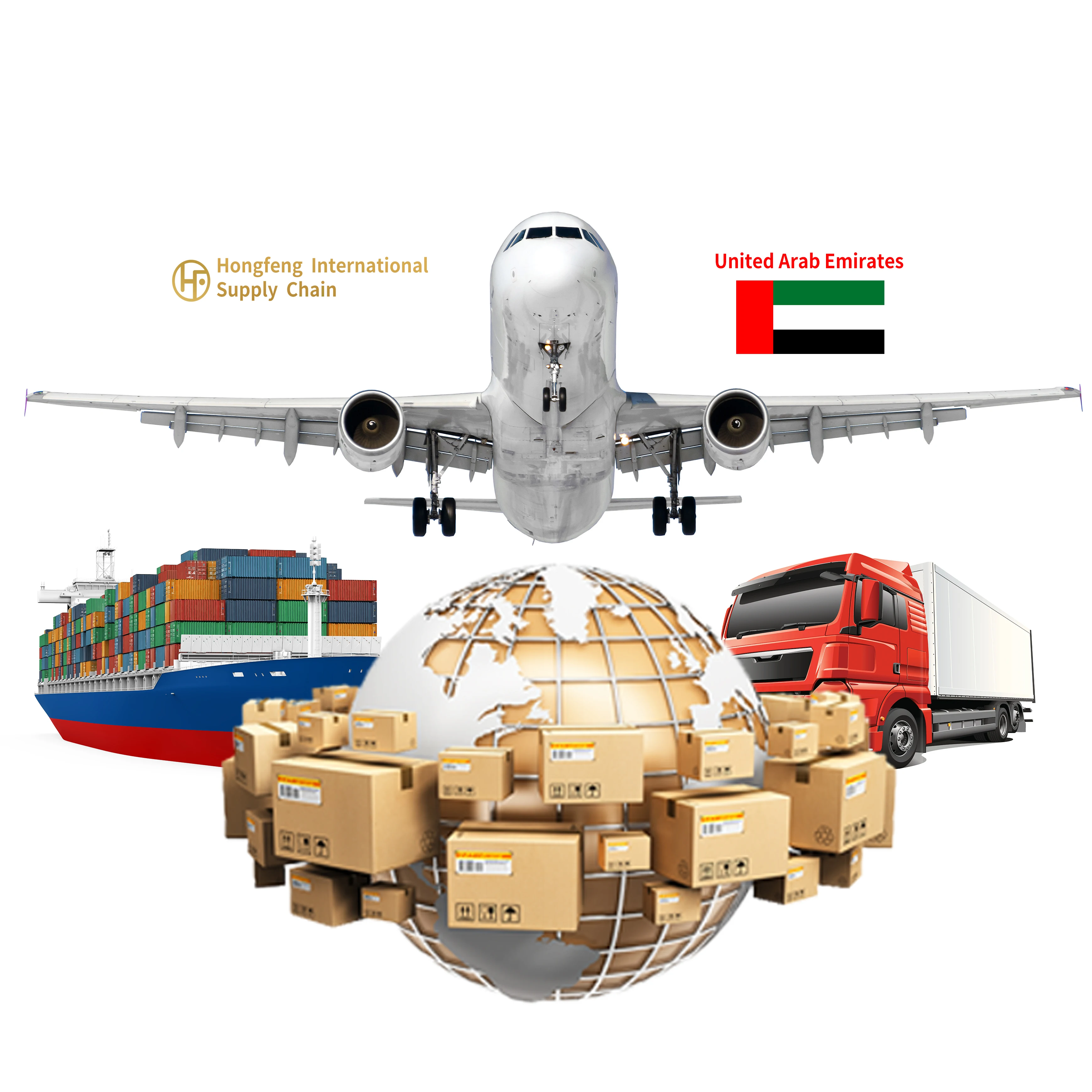 Китай в UAE DDP двойное таможенное оформление включая налог на авиаперевозки от двери до
