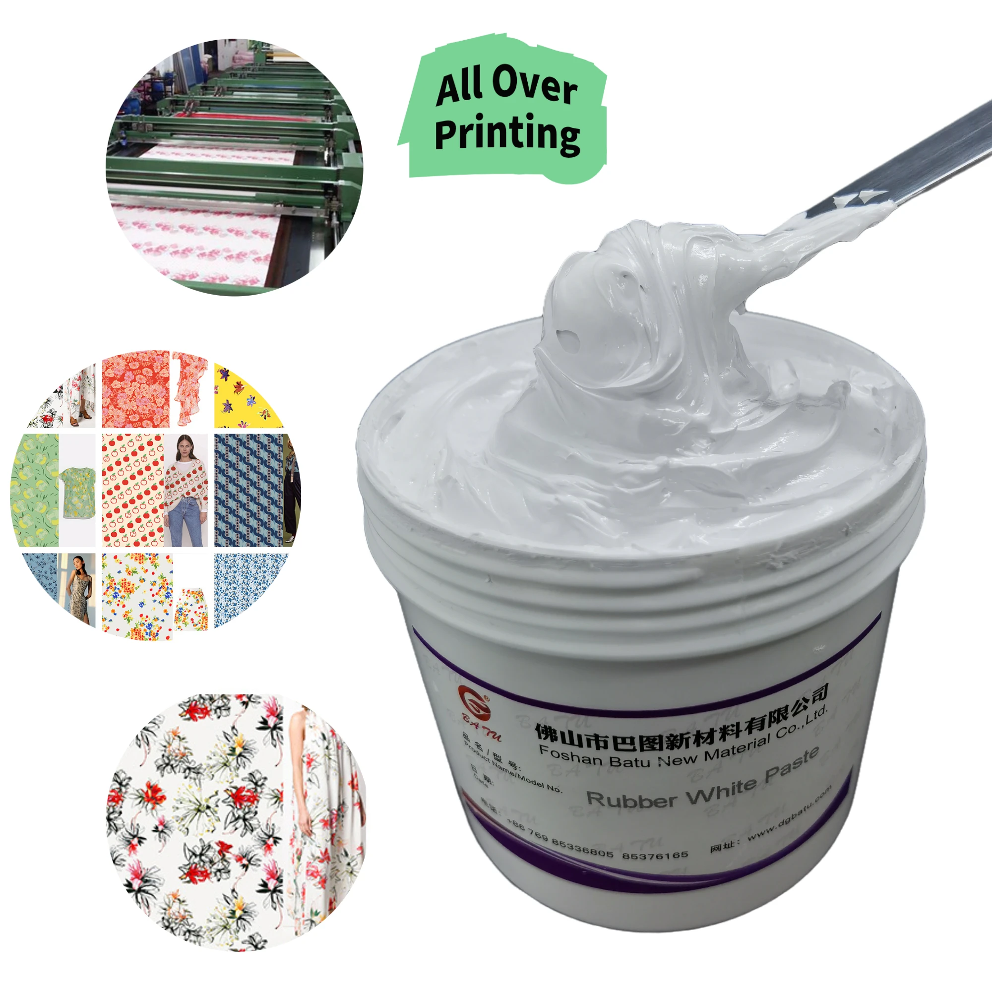 Silk Screen Printing White Screen Print Paste Water Based Textile Pigment Ink