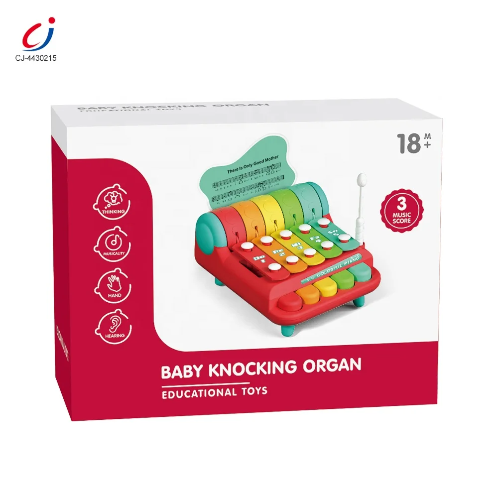 Chengji plastic xylophone instrument toy baby early educational rainbow musical organ keyboard knock piano xylo toy