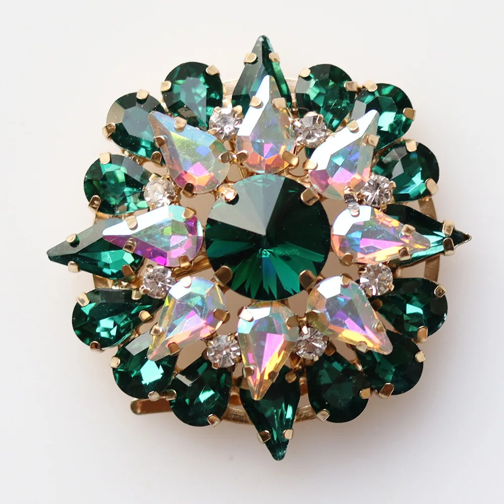 guangzhou new glass rhinestones shoe clips decoration accessories metal accessories for shoes shoe ornament buckle