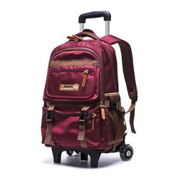 Custom  Trolley  Sets With Detachable Children Kids Backpack Wheeled trolley school bags For Teenagers