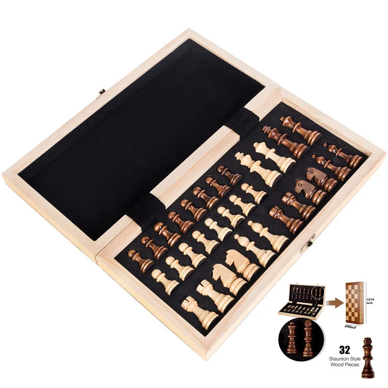 Board game Chess Pieces wooden  magnetic chess set luxury wooden Chessboard Chess Board