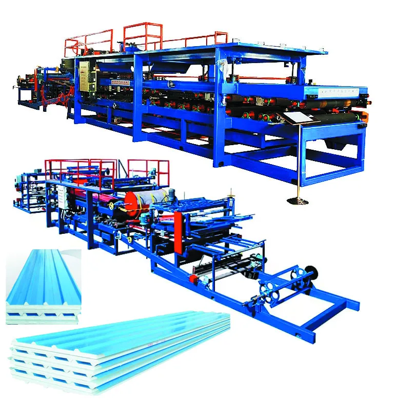 Customized Building Material Automatic 3D Tile Machinery EPS Foam Rock Wool Sandwich Panel Production Line