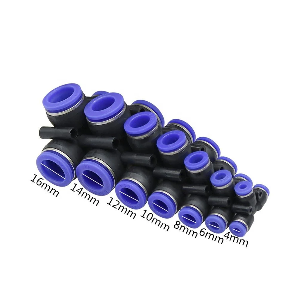 4/6/8/10/12/14/16mm Slip-lock Three Way Quick Connector Garden Irrigation Hose Splitter Connector Pneumatic Pipe Fittings