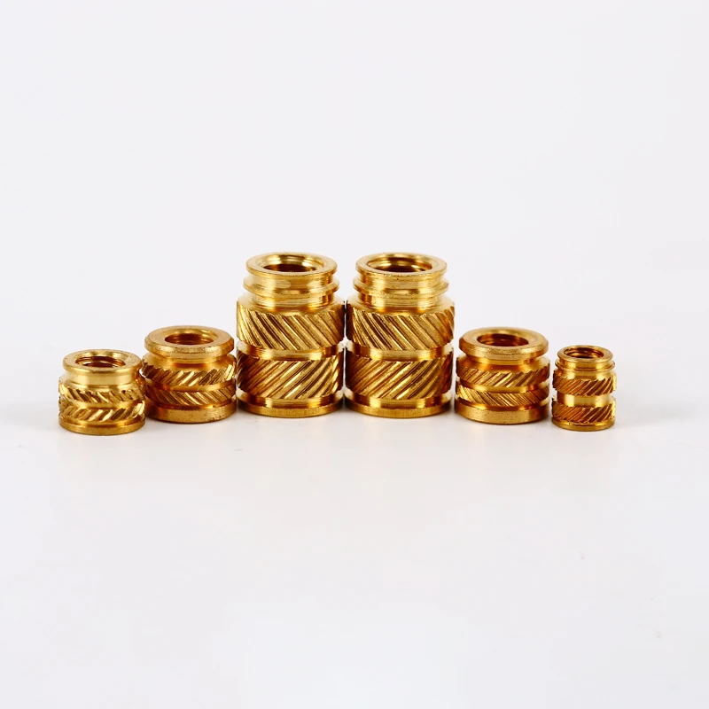 Custom precision CNC machined brass nuts threaded inserts nuts