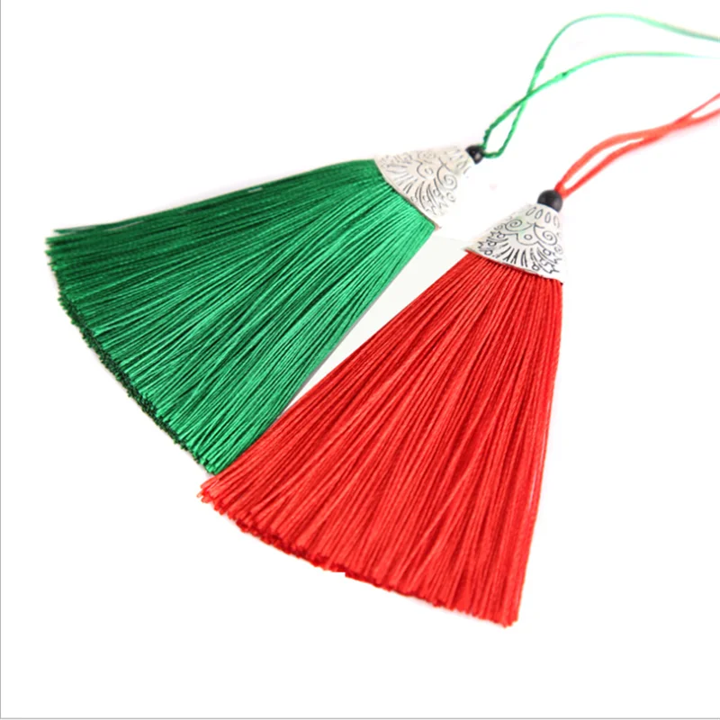 Multicolor Polyester Fish Mouth Tassel  Chinese Knot Hanging Ear Accessories Flat Metal  Curtain Decoration Accessories