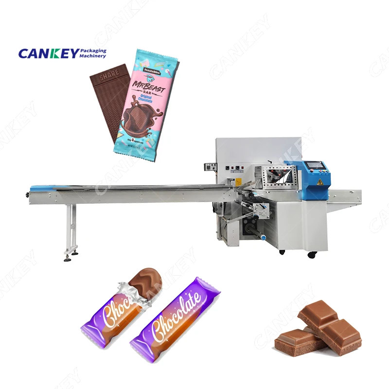 Multifunction Chocolate Bar Chikki Packing Bubble Gum Chocolate Wrapping Machine