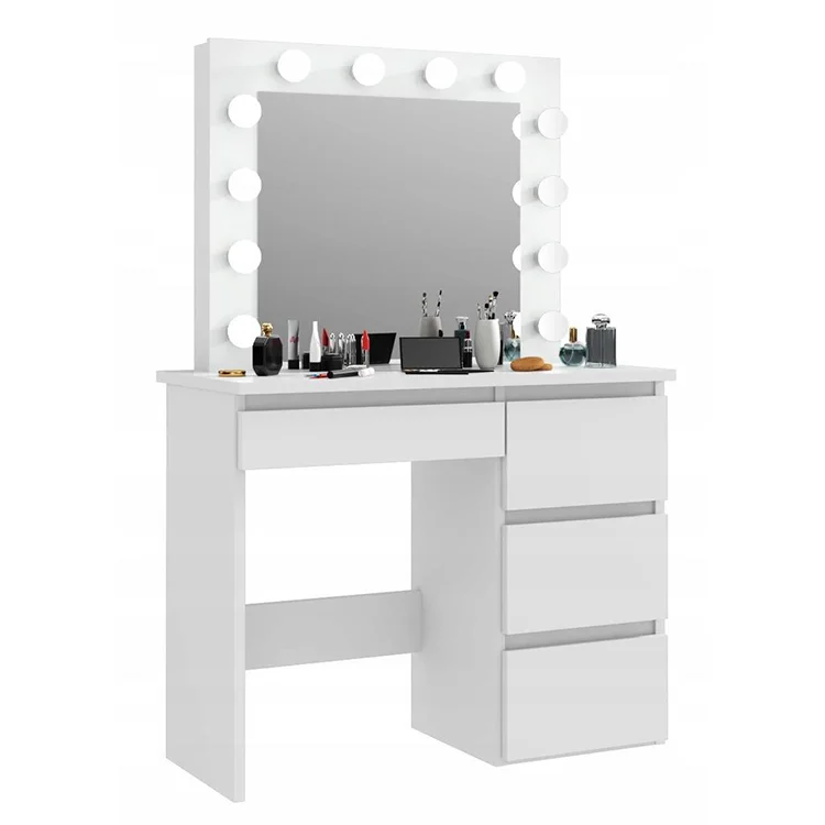 New Element Bedroom Furniture Vanity  Mirrored Makeup White MDF Wooden morden Wood Style Living Room Dressing Table