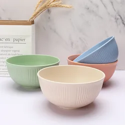 Wheat straw bowl household rice Japanese Ramen salad use instant noodles soup bowl plate gift box