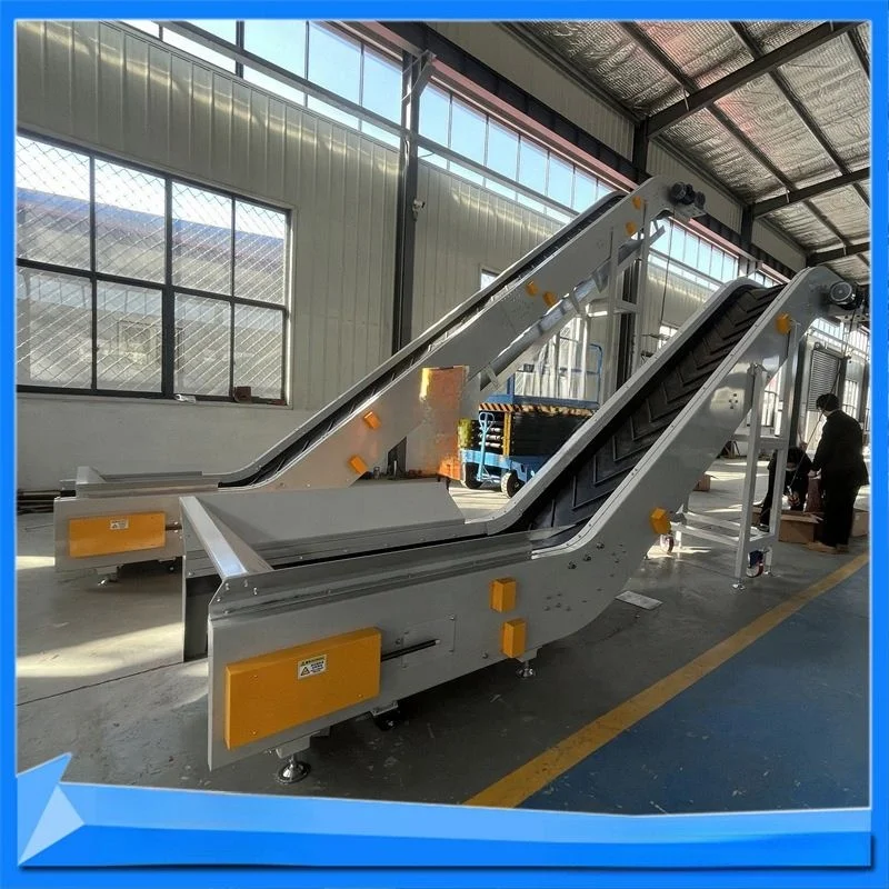 Belt climbing conveyor Rubber track conveyor with wheels Mobile belt conveyor Hydraulic lifting loader