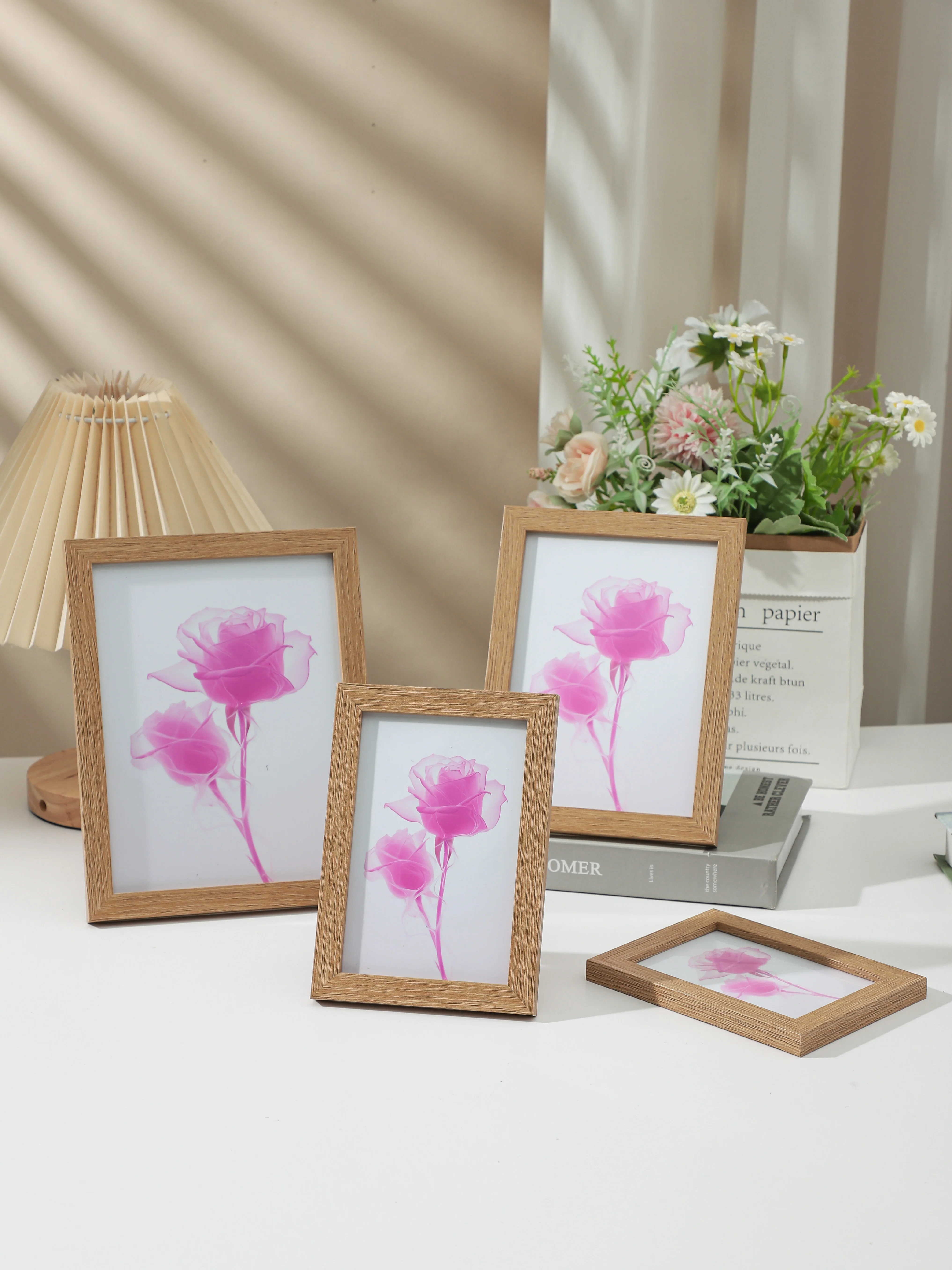 Factory customized creative design  5*6 6*7 7*8 8*10 A4 A1,A2,A3,certificate black White Poster picture wood photo frame