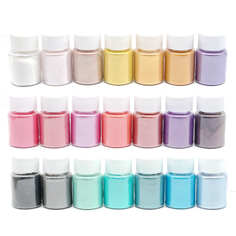 10 г Вес нетто 32 цвета пигмент из сюды и жемчуга порошок перламутровый пигмент Красочные для мыла из цветной слюды порошок