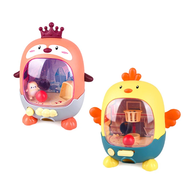 Cartoon Animal Chick Mini Desktop Basketball Game Ball Shooting Games Launch Catch Ball Toy