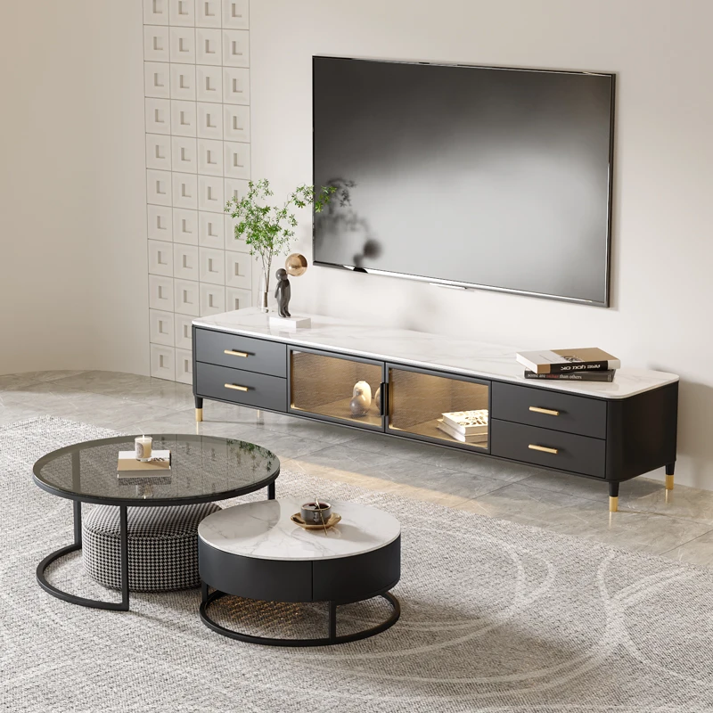 Кофейный столик Rock plate шкафчик для телевизора простой современный домашний роскошный минималистичный шкаф гостиной