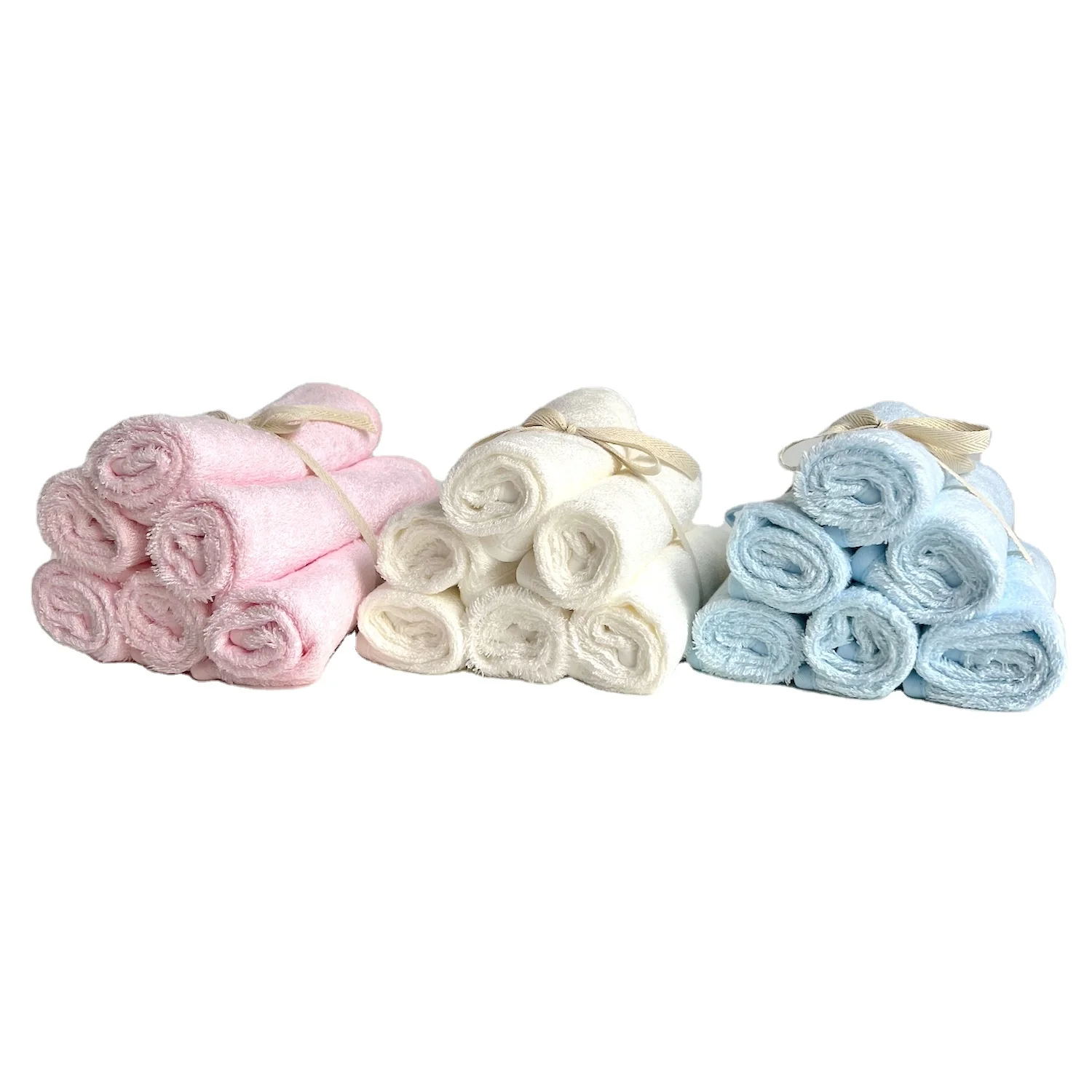 Super Soft Kids Towel 8%microfiber 500gsm Baby Washcloth 92% Bamboo Gift Square Babies Plain Hotel Knitted for Boys Girls