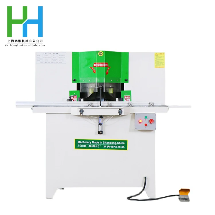 High precision industrial grade miter wood door and window frame 45 corner frame double head sawing machine