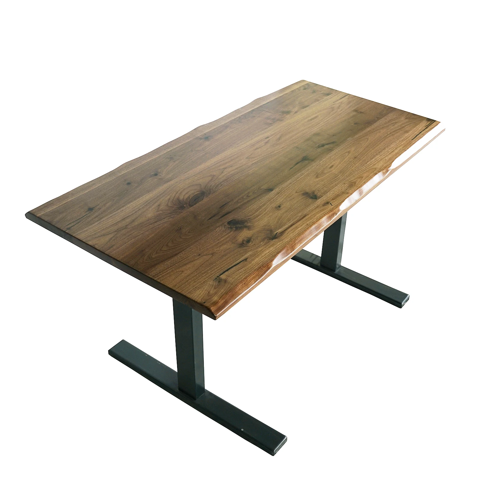 OEM/ODM black walnut solid wood edge glued table top Customized Living room hotel bedroom Furniture