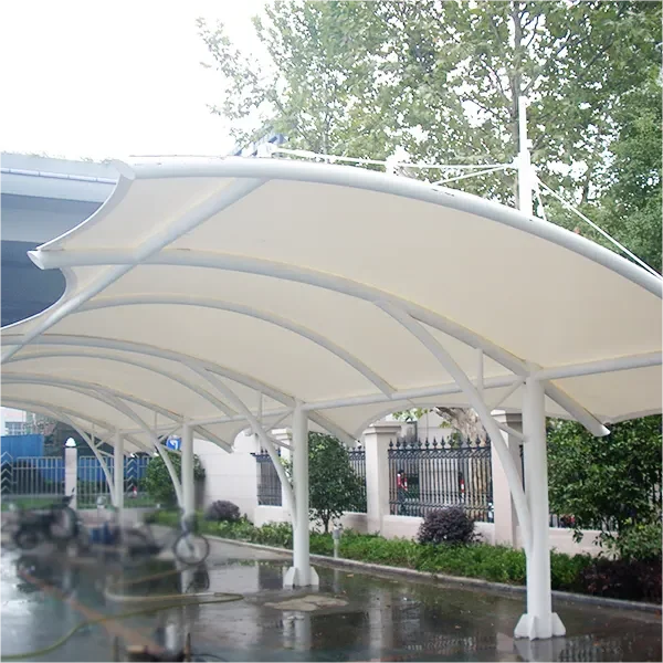 Outdoor Car Parking Shed PVDF Membrane Structure Sunshade Canopy