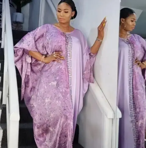 European and African national costume big swing style rayon dress and robe fashion printing Other Regional Clothing