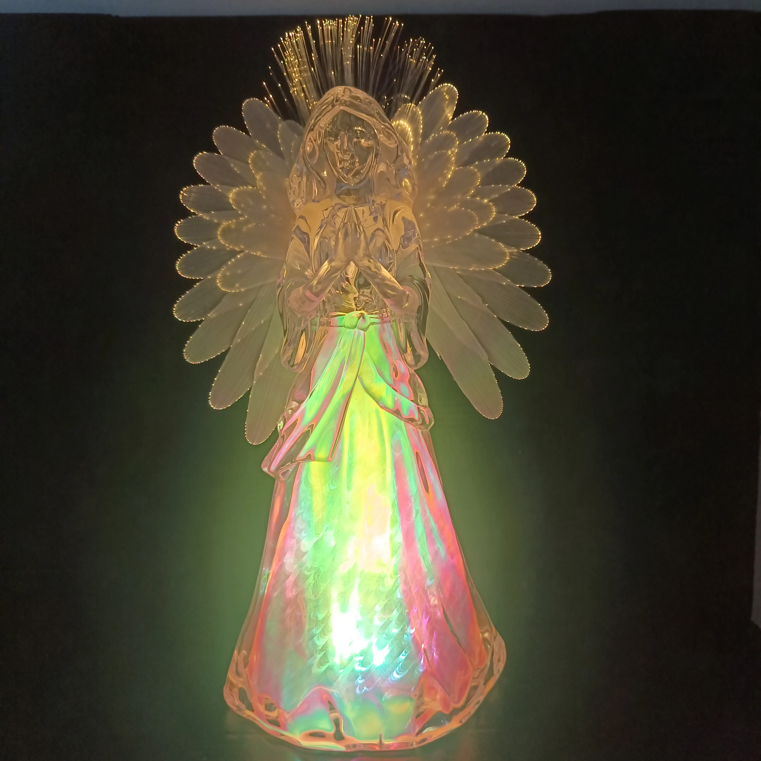 2024 Vintage bronze plated acrylic Angel Christmas led Angel