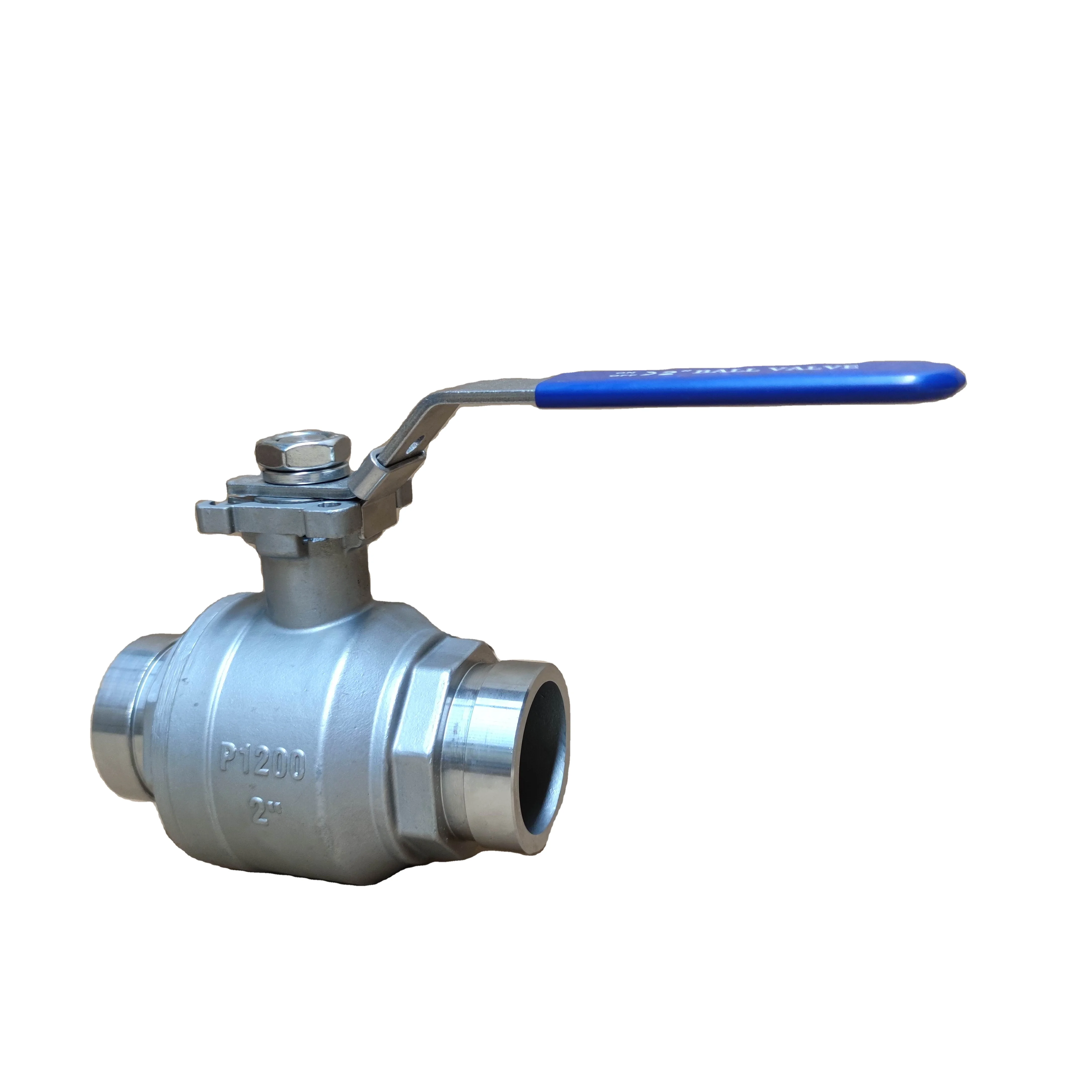 2 Inch Super Duplex 2507 High Pressure P1200 / 1200PSI Ball Valve with Top Mount Plate with Handle with Groove Connect
