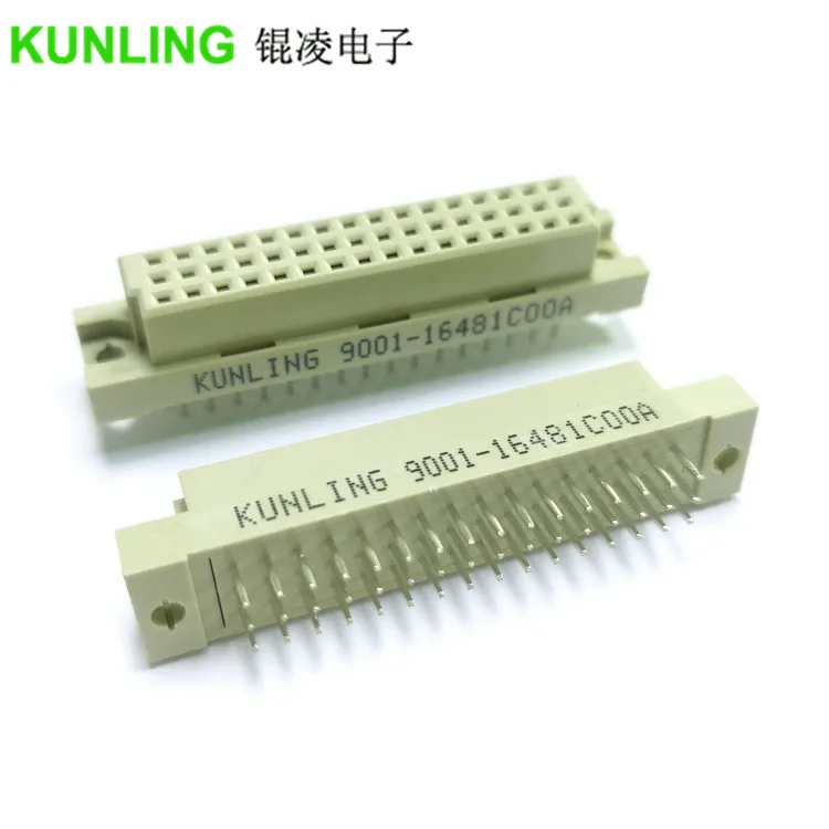 
2.54mm pitch 3 rows 48P Straight PCB DIN41612 Connector, 3*16pin Female Header Straight Type for PCB Board 
