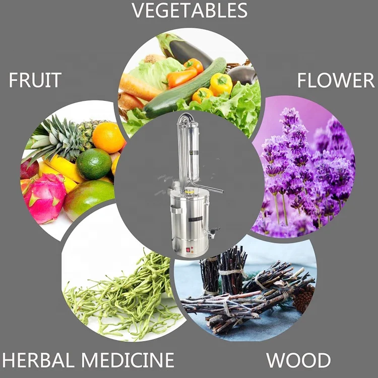 55L Steam Distillation Rose And Plant lemongrass Essential Oil Extraction Machine