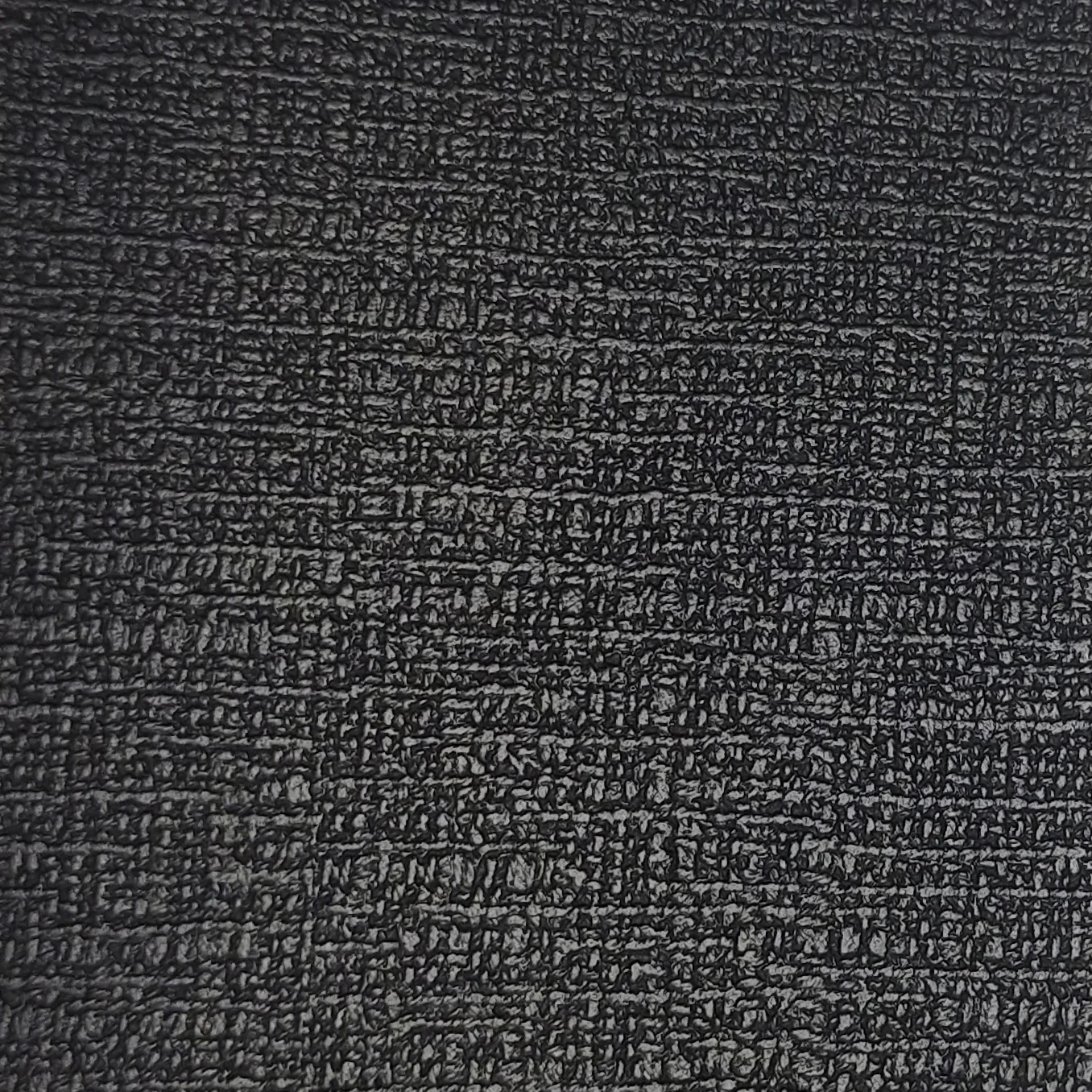 Black PVC0.9MM thick high-quality fine synthetic leather fabric, used for handbags and car seat materials