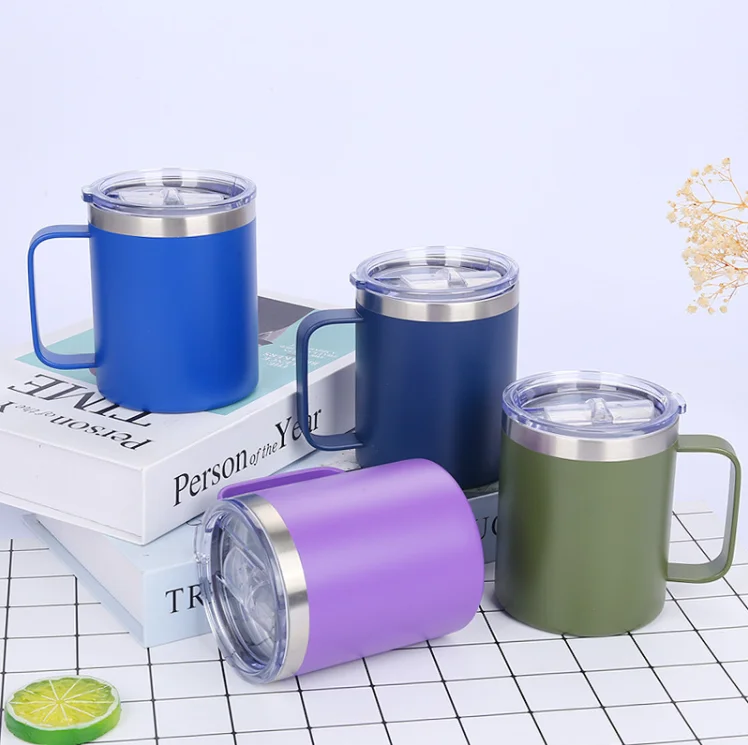 Carabiner Mug Wholesale Double Wall Stainless Steel Coffee Cup Camping Tumblers With Carabiner Mug