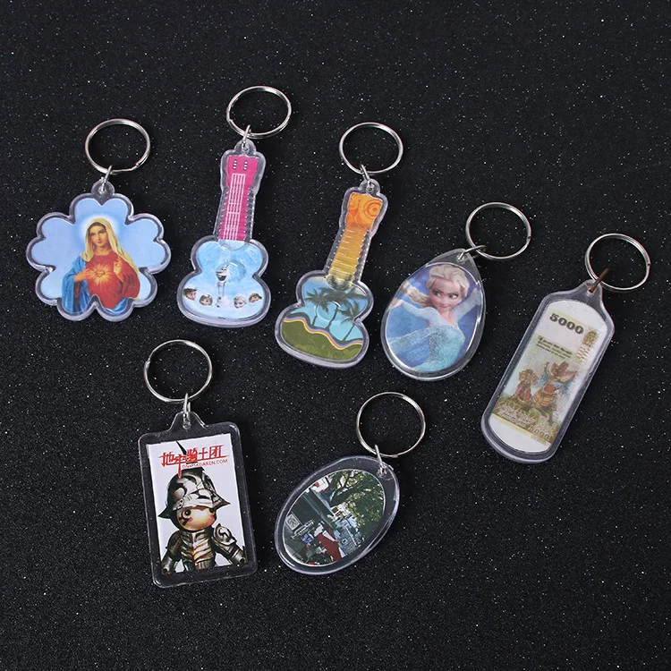 Love Picture Insert Heart Shape Keychain acrylic blank keychain
