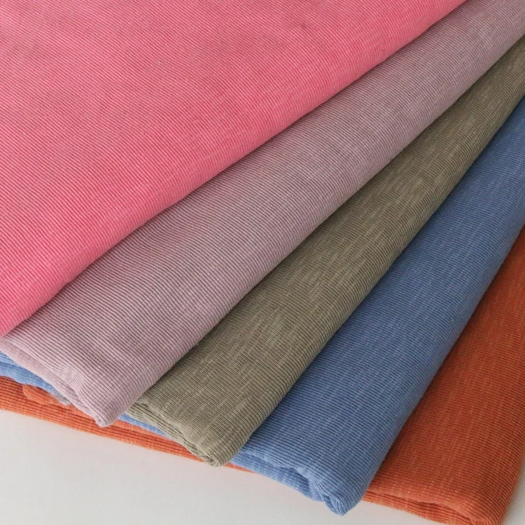 9123# 94% cotton 6%spadex knitted bamboo knit fabric telas de algodon for  T-shirt fashion