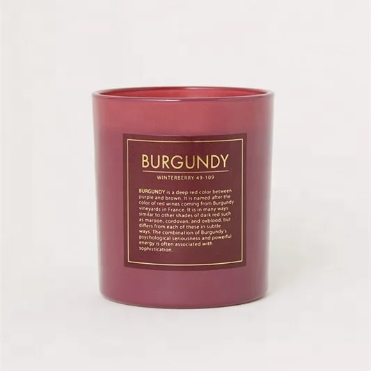 LANGXU red white black blue colors cylinder empty scent candle packaging Matte Frosted effect wholesale candle vessels