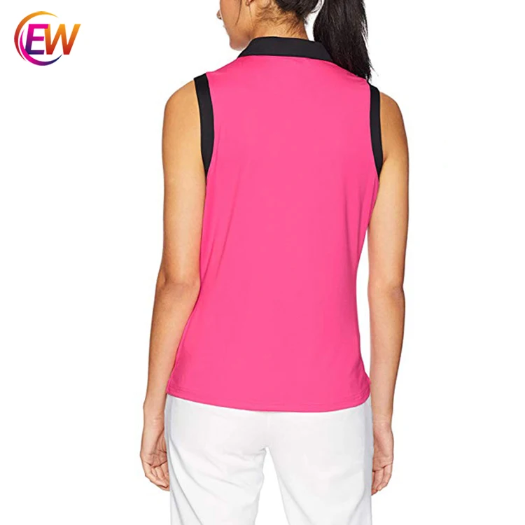 Dongguan EW Wholesale Custom Non-Sleeves Solid Color Equestrian Shirts Horse Riding Tops For Women