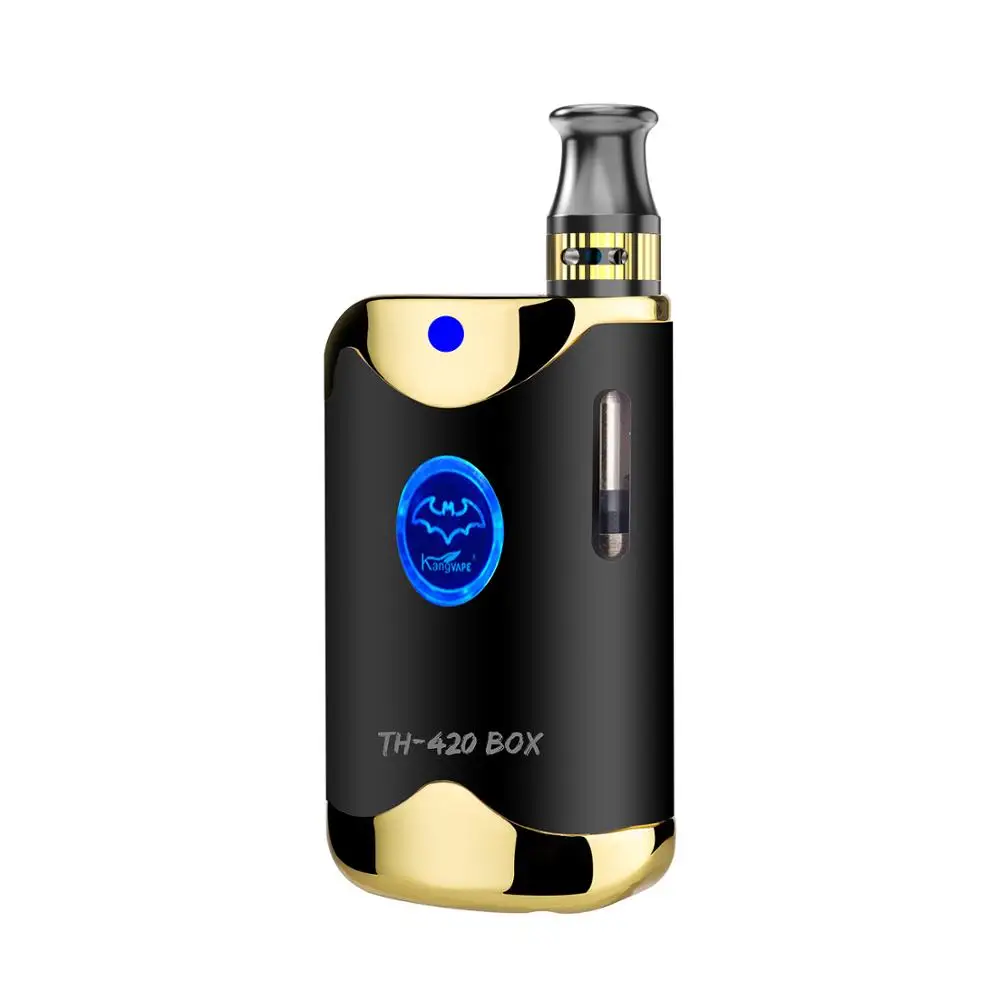 2019 Evergreentech Best Quality Thick Oil Vape Cartridge TH-420 II Box Mod 650mAh VV Vape Kit TH420 Box Mod Battery In Stock