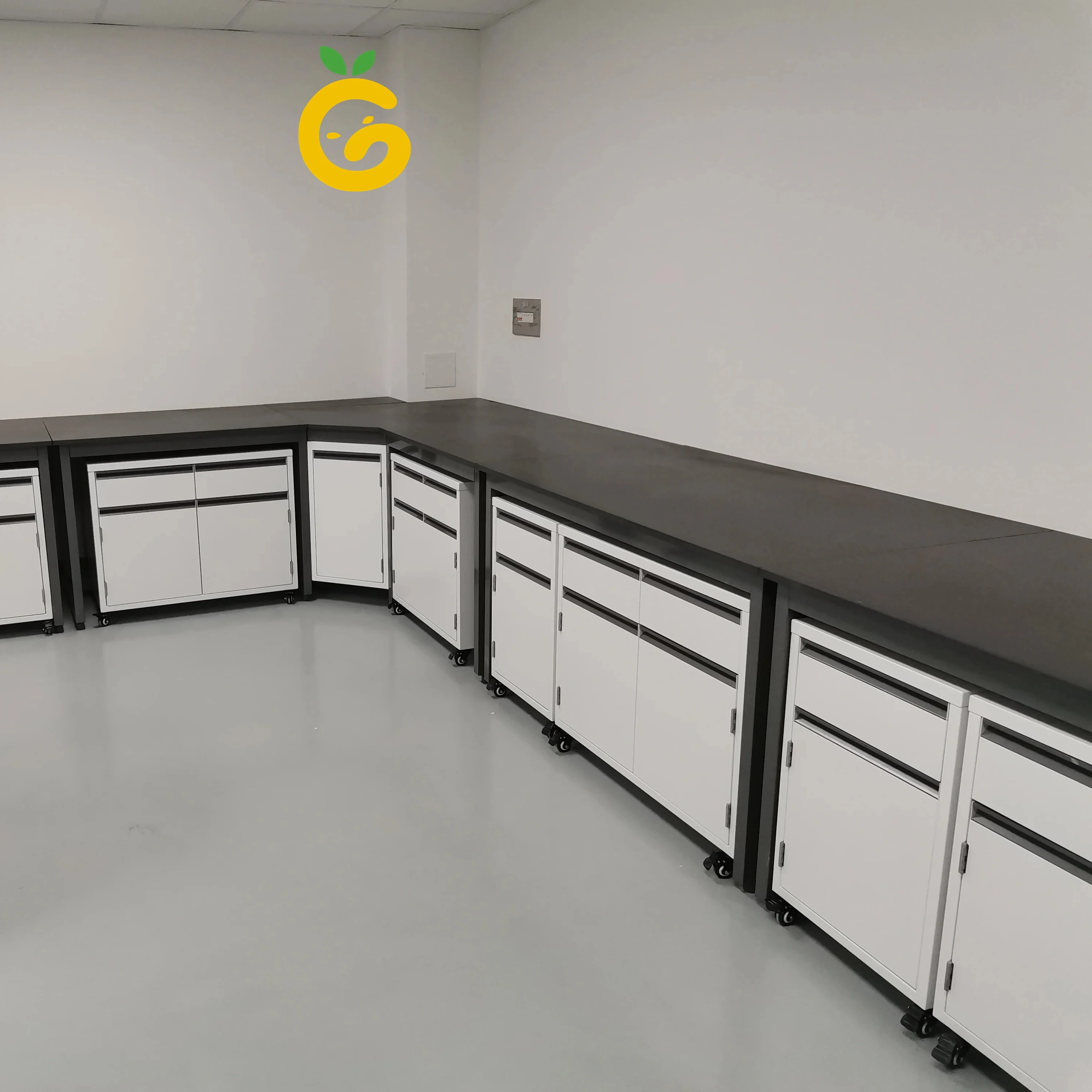 Chemical Resistant Lab Countertops / Phenolic Resin Table Top for Laboratory Furniture School Hexagon Table