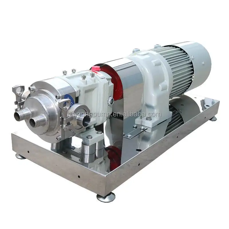 Steam jacket cam pump food grade stainless steel rotor pump cam rotor pump with hopper