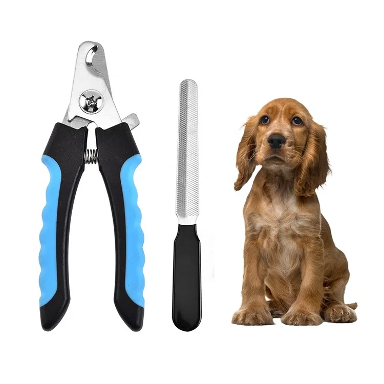 RLT stainless steel dog grooming kit cheap smart pet nail clippers animal dogs 2 in 1 nail clipper trimmer set